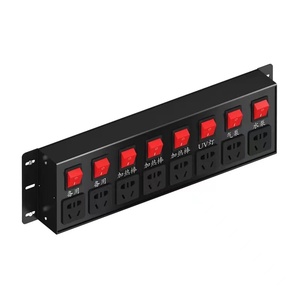 Onafhankelijke Schakelaar Dubbele Rij 8-Positie Zuiver Koper Dikke 1.8M Verlengsnoer Power Strip - Product Image 1