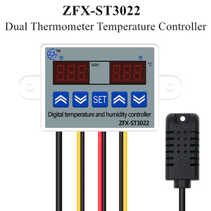 ZFX-ST3022 termometro a doppio termometro con <span class=keywords><strong>Controller</strong></span> digitale di temperatura e umidità con doppio termostato 40% spento - Product Image 2