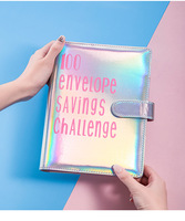 Classeur A5 brillant 100 jour argent défi 100 enveloppe défi cartes à gratter 100 enveloppe économies défi journal cahier