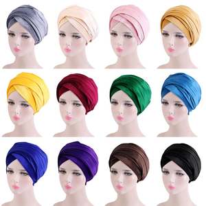 Wholesale Long Size Velvet Turban Stretchy DIY Wear Headscarf Africa <b>Women</b> Headwraps Daily Life Outdoor <b>Scarf</b> - Product Image 4