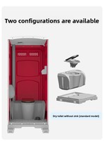 Toilettes chimiques portables écologiques et durables pour hommes, en matériau HDPE, design moderne, usage hospitalier, garantie 5 ans