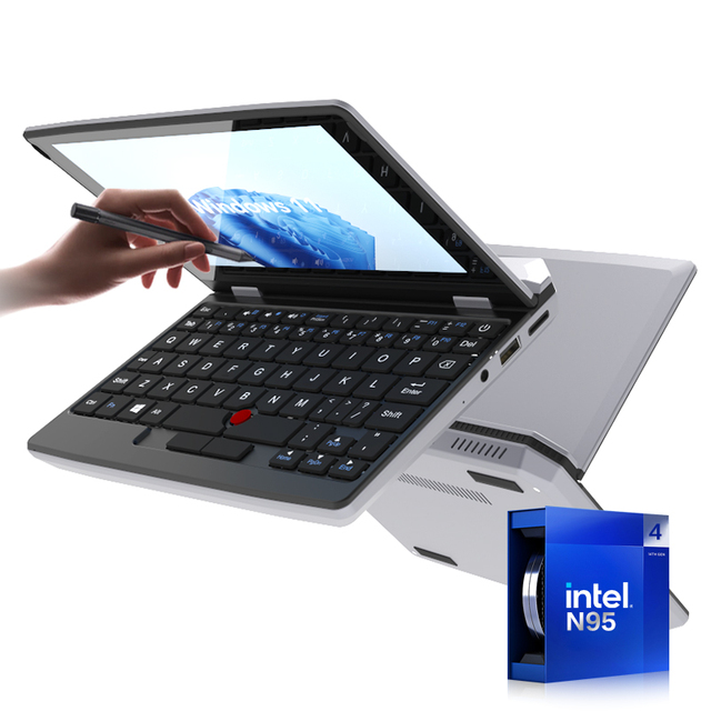 Best Price Portable Small Size 7 Inch Mini Pocket Laptop Touch Screen Intel N95 16Gb 256Gb Handheld Business Notebook Computer