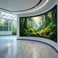 Écran de projection incurvé ultra-large sur mesure de qualité supérieure, cadre fixe, 16:9 HD 8K 3D, alliage d'aluminium, haute résistance à la lumière, home cinéma de luxe