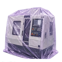 Sac cubique transparent en PE sur mesure, à fond carré, vente en gros, sac de protection en plastique transparent pour l'emballage d'équipements, directement de l'usine