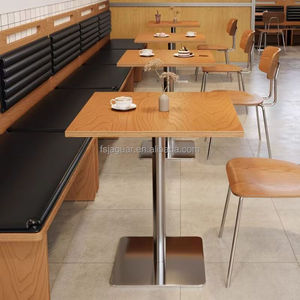 Tavolo Quadrato Moderno con Piano in Compensato e Base Cromata per Ufficio e Caffetteria - Product Image 3