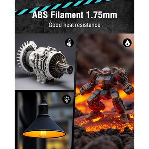 Enovatrix ABS 1.75mm 1kg Filament Gray Durable Heat Resistant FDM <b>3D</b> <b>Printer</b> Plastic Spool Vacuum Packed - Product Image 4