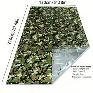 Manta de Emergencia de Camuflaje 2.1x1.3m, Portátil, Térmica, para Supervivencia, Camping y Uso en Exteriores - Product Image 2