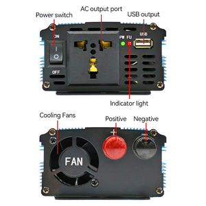 Convertidor de Onda Sinusoidal Modificado de Fábrica, 1500W, 12v a 220v, Equipado con Puerto USB - Product Image 3