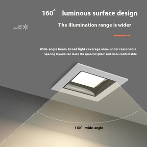 <span class=keywords><strong>LED</strong></span> empotrable de aluminio <span class=keywords><strong>cuadrado</strong></span> antideslumbrante 9W12W15W20W25W30W36W techo alto brillo iluminación interior alta calidad Downlights - Product Image 3