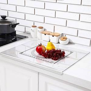 Wholesale Large Clear <b>Acrylic</b> Cutting Board with Counter Lip Non-Slip Eco-Friendly Durable Chopping <b>Block</b> Customizable Size Logo - Product Image 2