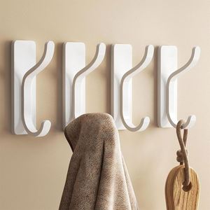Nouveaux crochets adhésifs robustes en acier inoxydable pour porte de salle de bain, mur, vêtements, peignoirs, serviettes et manteaux - Product Image 2