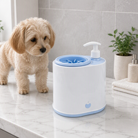 Machine de lavage électrique pour pattes de chien, sans essuyage, avec gel moussant pour l'entrée des animaux (chats et chiens)