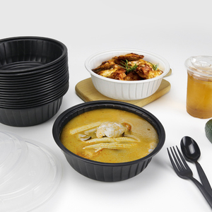 Đưa ra <span class=keywords><strong>container</strong></span> Đen mfpp hộp đựng thức ăn dùng một lần vỏ sò Hộp Ăn Trưa lò vi sóng bao bì nhựa cho nhà hàng tùy chỉnh - Product Image 4