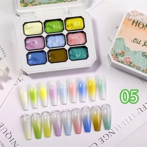 Esmalte de uñas sólido de 9 colores, rosa, gel de pintura Macaron, esmalte de uñas sólido popular de alta saturación, utilizado para decoración de uñas - Product Image 2
