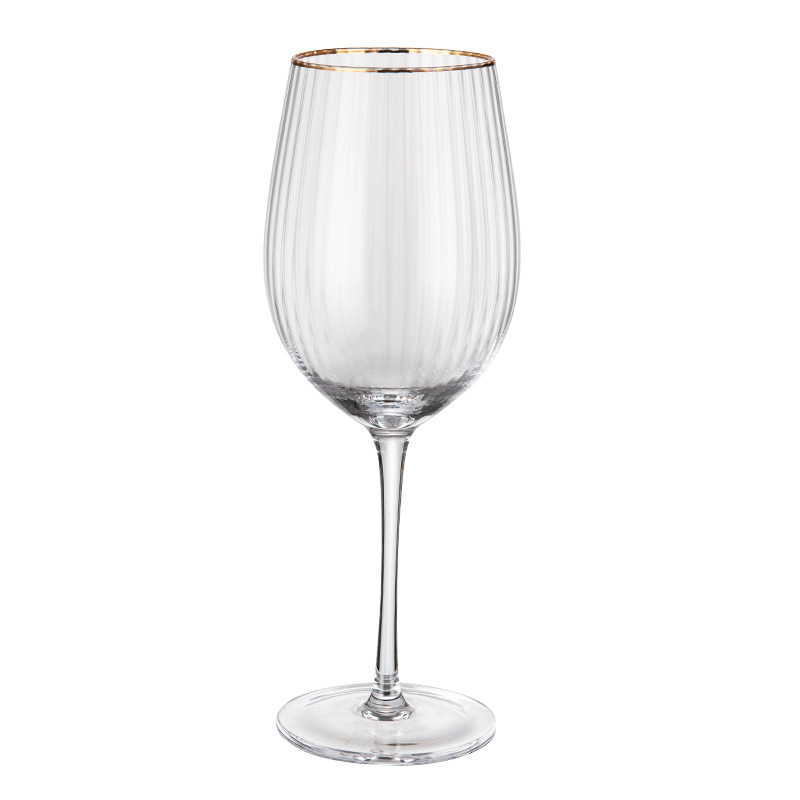 Wholesale Clear Wine Glasses Goblet Creative Unique Red Stem Red Wine Glasses Wine Glass