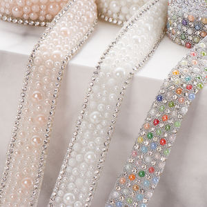 Apliques de hierro para ropa, zapatos, fabricación de cuentas redondas de perlas, decoración de diamantes de imitación, cinta Strass - Product Image 1