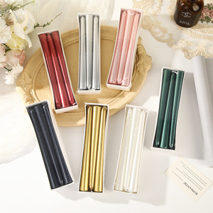 Elegant Metallic Coated Straight <b>Taper</b> Stick <b>Candles</b> Dripless Smokeless Wax <b>Candles</b> For Wedding Dining Room Decoration - Product Image 5