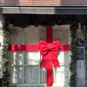 โบว์ขนาดใหญ่สำหรับร้านค้าลายคนดังอินเทอร์เน็ตตกแต่งหน้าต่างด้านหน้าและประตูงานเลี้ยงสำเร็จรูปใหม่ๆ