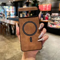 Étui de téléphone portable en cuir PU de charge sans fil magnétique de luxe pour Google Pixel 9 Pro XL 8 Pro 8A 7A couverture de téléphone antichoc