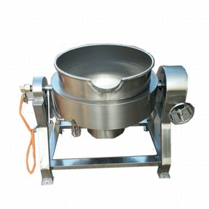 Automatic Tilt 50 Gallon Oil <b>Pan</b> Mixer Chocolate Melter Pot Double Jacketed Kettle With Agitator - Product Image 5