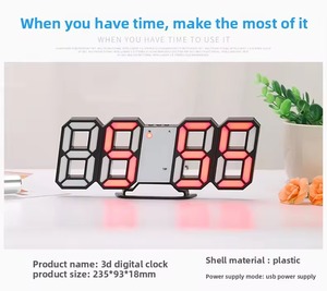 <span class=keywords><strong>Réveil</strong></span> numérique 3D LED, horloge murale <span class=keywords><strong>de</strong></span> bureau, électronique contemporaine <span class=keywords><strong>haut</strong></span> <span class=keywords><strong>de</strong></span> <span class=keywords><strong>gamme</strong></span> avec affichage <span class=keywords><strong>de</strong></span> la température et charge USB - Product Image 6