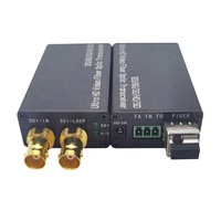 4K 60HZ SDI Extender SM Fiber Unique 10km LC Port DVB-ASI AES10 12G SDI Fiber De Vidéo Convertisseur pour la Diffusion