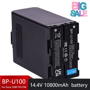 Pour <span class=keywords><strong>Sony</strong></span> Z280 <span class=keywords><strong>FS5</strong></span> FS7M2 Z190 FX6 double batterie d'appareil photo DTAP 14.4V 10800mAHh Batteries numériques BP-U100 - Product Image 2