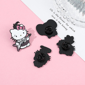 Dibujos animados de estilo japonés para accesorios de broche Sanrio con Kuromi Hello Kitty My Melody Digital Metal Christmas Made Zinc - Product Image 5