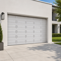 Rideau roulant moderne en alliage d'aluminium pour porte de garage Isolation imperméable à l'eau Poussière Portes de garage durables en métal Surface finie
