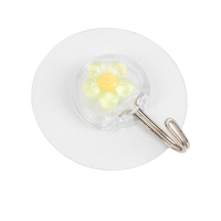 Crochets adhésifs transparents en PVC pour fleurs, résistants à l'humidité, supports muraux floraux pour salle de bain, douche, miroir et carrelage en porcelaine 6*6.5cm