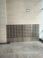 Boîte aux lettres murale en acier inoxydable étanche pour usage résidentiel avec livraison de colis et services postaux
