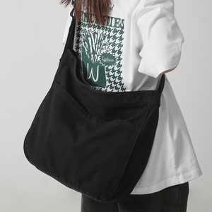 Bolso de Mano de Lona para Estudiantes, Bolso de Hombro Grande de Lona 2026, Moda Coreana, Bandolera para Mujer, Bolso Escolar de Lona - Product Image 5