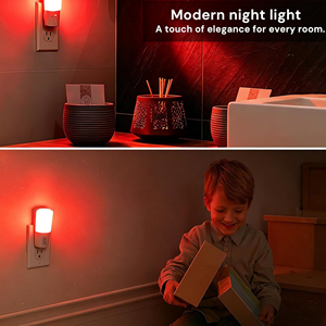 Veilleuse rouge douce à intensité variable 1W, éclairage nocturne rouge à économie d'énergie, veilleuses rouges à brancher pour chambre à coucher - Product Image 5