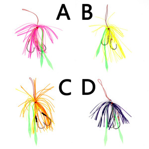 Faldas de silicona personalizadas de 12 colores para anzuelos de pesca, Kabura Jigging, <span class=keywords><strong>Madai</strong></span> Assist, Tai Rubbers Skirts, anzuelos auxiliares para pesca en el mar. - Product Image 3