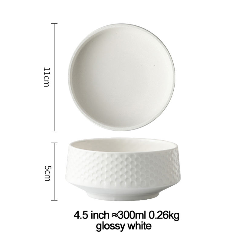 Blanc brillant de cuvette de 4.5 pouces