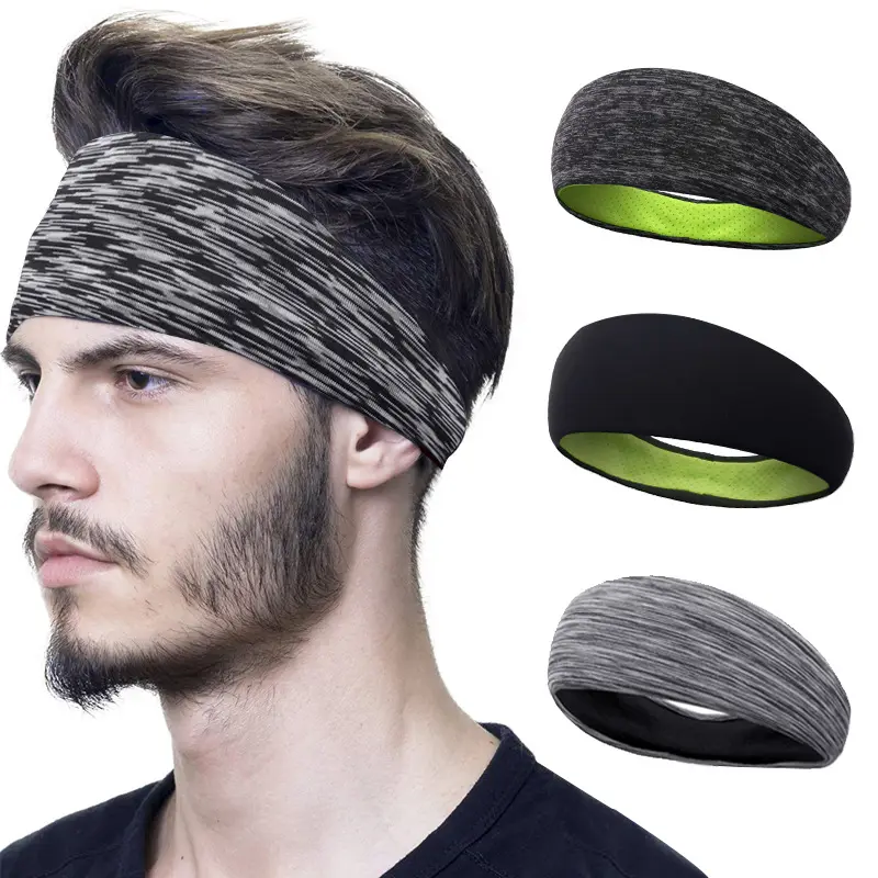 Sports headband men women absorb sweat running fitness Hair Band towel breathable headscarf double layer unisex sweat headband