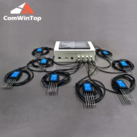 Mide la temperatura del suelo Humedad EC PH NPK Sistema de adquisición de parámetros del suelo de 8 nodos con pantalla táctil LCD de 7"