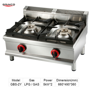 In acciaio inox commerciale <span class=keywords><strong>gpl</strong></span> 2 bruciatore parte superiore del tavolo <span class=keywords><strong>per</strong></span> la cottura - Product Image 2