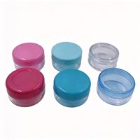 Pot de crème pour les yeux le plus vendu, pots cosmétiques en plastique bon marché 3g 5g 10g 15g 20g, petit pot cosmétique rond transparent en plastique