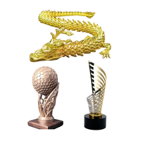 Fabricant de trophées personnalisés en impression 3D, artisanat métallique, cadeau, trophée sportif, modèle de haute qualité, électroplaqué argent et or