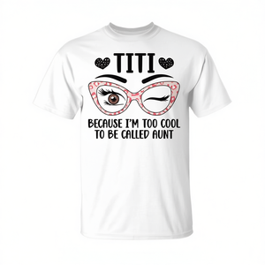 Camiseta Titi Aunt de manga corta con cuello redondo y estampado digital, ropa informal para mujer, reuniones familiares, fiesta - Product Image 2
