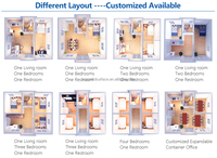 Maison conteneur extensible préfabriquée modulaire à panneaux sandwich, appartement, atelier, centre commercial, protection de l'environnement, faible coût, à vendre