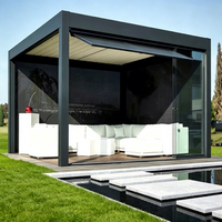 Pergola en aluminium robuste pour extérieur, anti-corrosion, design moderne, écologique, pour balcon, patio, jardin, cour, terrasse, personnalisable