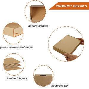 Nâu sóng vận chuyển <span class=keywords><strong>tab</strong></span> khóa tuck Top hộp bưu phẩm bao bì Doanh Nghiệp Nhỏ các tông gói gửi Thư hộp hiện tại Áo sơ mi - Product Image 5