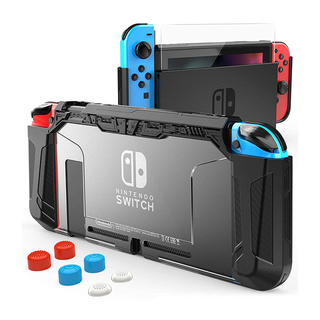 Case Compatible With Nintendo Switch Case Screen Protector,TPU Protective Heavy Duty Cover Case for Nintendo Switch