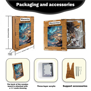 <span class=keywords><strong>Puzzle</strong></span> en acrylique pour adultes et enfants, jouet éducatif transparent à faire soi-même, décoration de maison unique, cadeau - Product Image 4