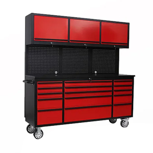 Heavy Duty <b>Rolling</b> <b>Tool</b> Cabinet with Pegboard and Top Chest - Mobile Garage Storage <b>Tool</b> Box with Drawers for Workshop - Product Image 1