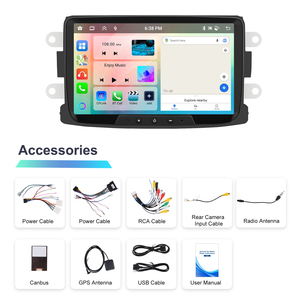 Podofo 8 pouces <span class=keywords><strong>6</strong></span> + 128G Android autoradio sans fil Carplay Android Auto GPS Wifi pour Renault/<span class=keywords><strong>Dacia</strong></span>/Duster/Sandero/<span class=keywords><strong>Logan</strong></span>/Dokker OEM - Product Image 6