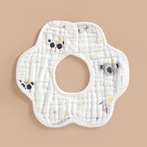 Baberos Bandana para Bebé, Impermeables, 100% Algodón, Ecológicos, Antibacterianos, con Botones, Servicio OEM, Personalizados para Niñas y Niños - Product Image 4