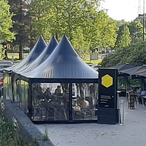 خيمة باغودا جديدة التصميم مقاس 20×40 قدم مع شعار للتخييم / حفلات الزفاف / الشاطئ / الحفلات للبيع - Product Image 1